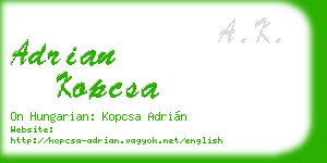 adrian kopcsa business card